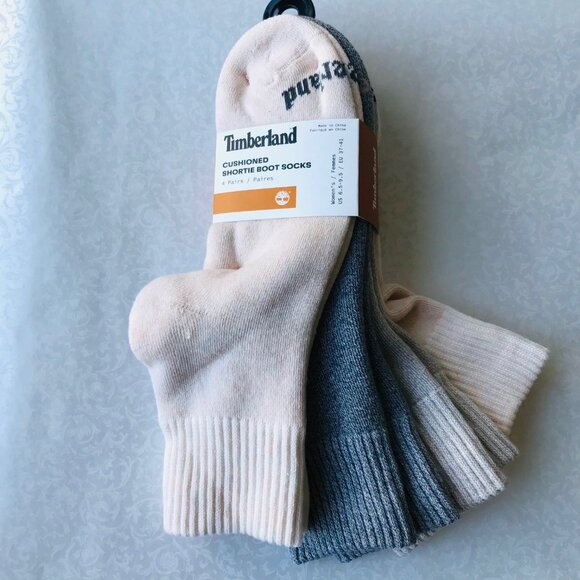 Timberland Women's Cushioned Shortie Boot Socks 4 Pairs Size: 6.5-9.5 - Picture 1 of 6